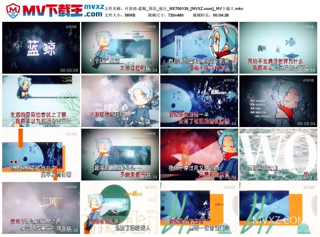 叶洛洛-蓝鲸_国语_流行_ME700139